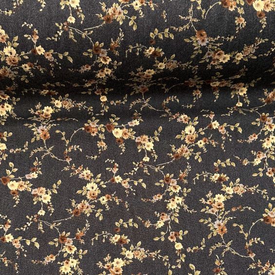 Minik Çiçekli Yün Angor Füme