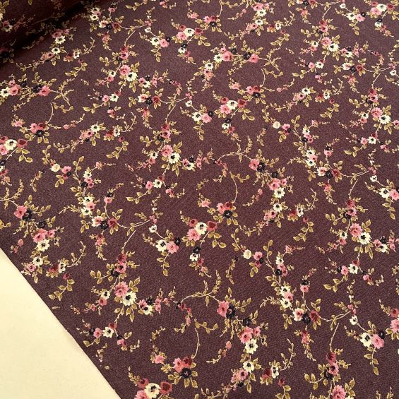 Minik Çiçekli Yün Angor Mor