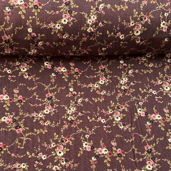 Minik Çiçekli Yün Angor Mor