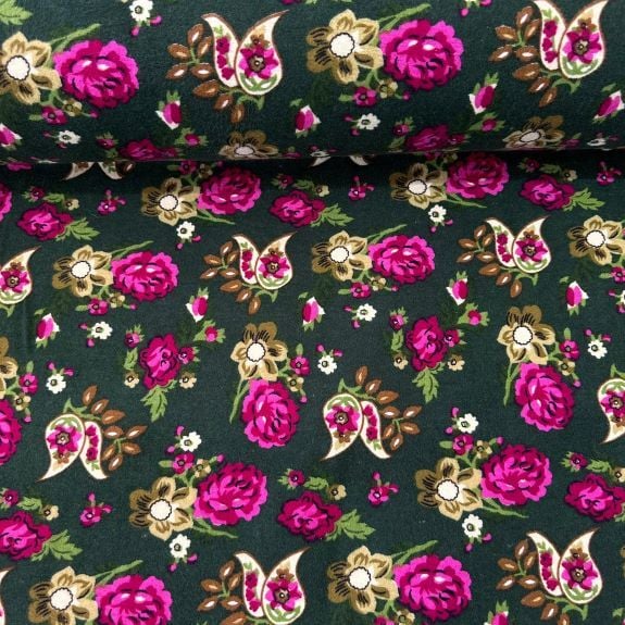 Çan Çiçekleri Divitin-Pazen Kumaş Yeşil