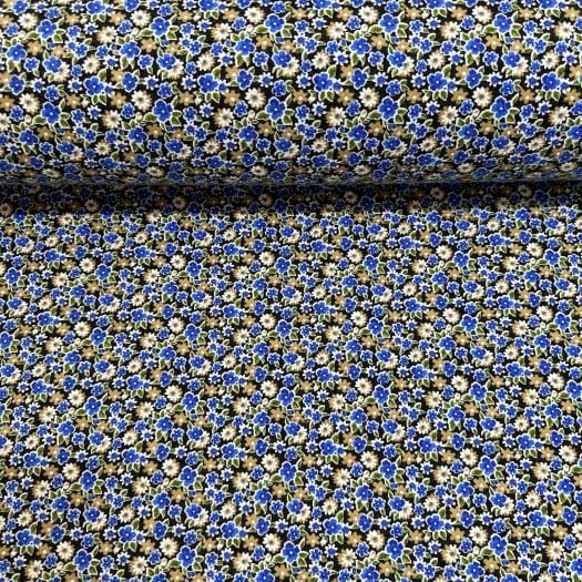 Çıtır Papatyalı Divitin-Pazen Kumaş Mavi