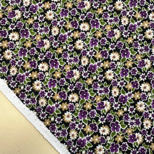 Çıtır Papatyalı Divitin-Pazen Kumaş Mor