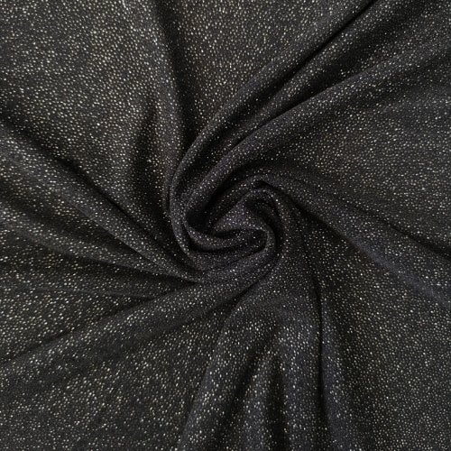 Siyah Gold Simli Tül (Alena)