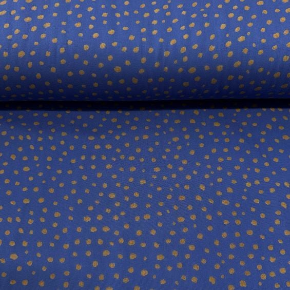 Puanlı Viskon Kumaşlar Mavi