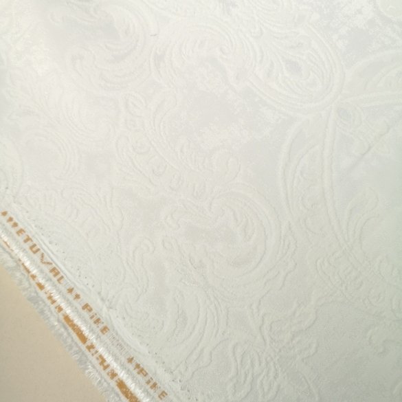 Krem Damask Desen Şönil Pike