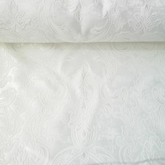 Krem Damask Desen Şönil Pike
