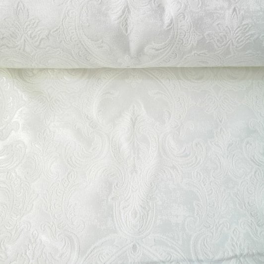Krem Damask Desen Şönil Pike