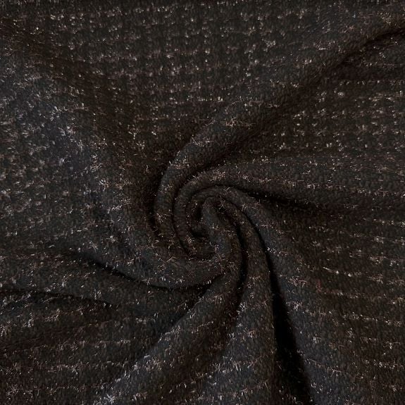 Elite Kahverengi Simli Şanel Kumaş