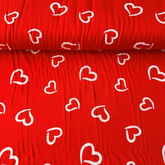 Minik Kalpli Viskon Kumaş Kırmızı