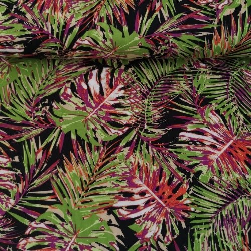 Koyu Palmiye Viskon kumaş Yeşil