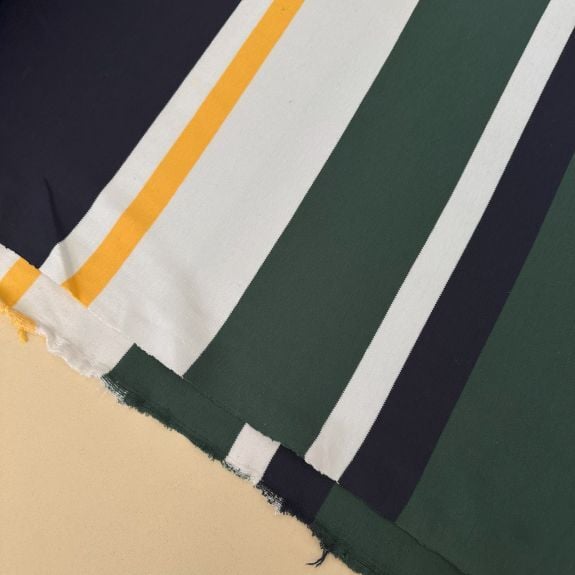 Karışık Çizgili Üç İplik Penye