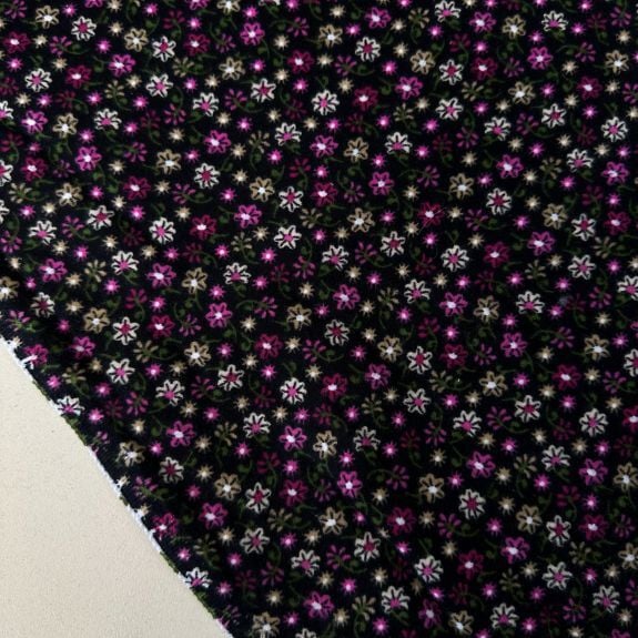 Pembe Minik Çiçekli Divitin-Pazen Kumaş