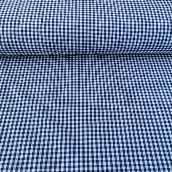 Lacivert Pötikareli Zefir Kumaş