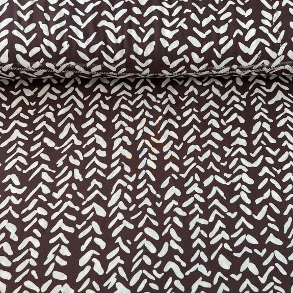 Zincir Desen Viskon Kumaş Kahverengi