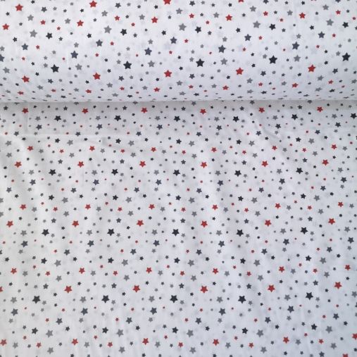 Minik Yıldızlar Poplin Kumaş Kırmızı