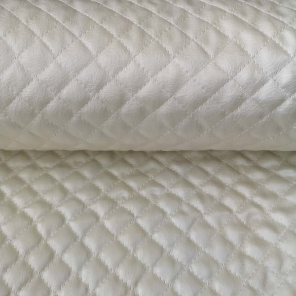 Krem Deri Saten Kapitone