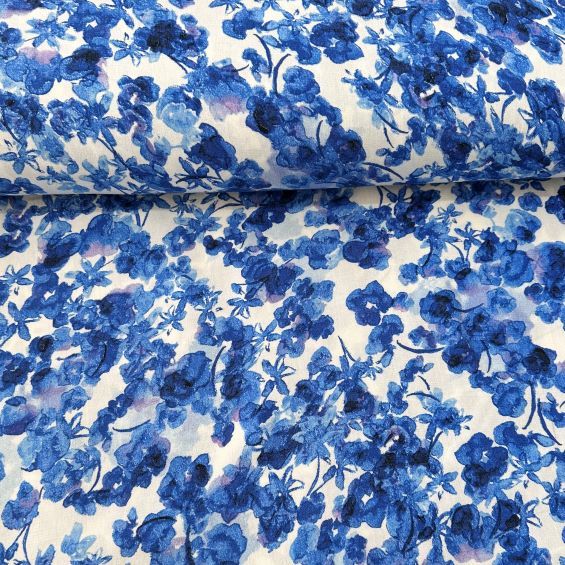 Mavi Batik Maroken Kumaş