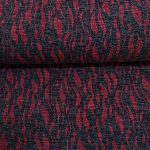 Zebra Desenli Triko Kumaş Pembe