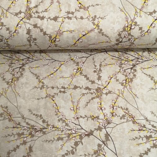 Dallar Polycotton Poplin Kumaş Kahverengi