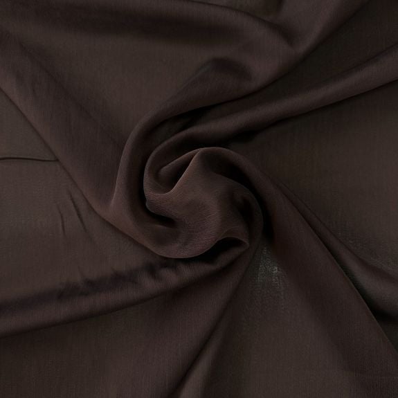 Kahverengi Janjanlı Şifon