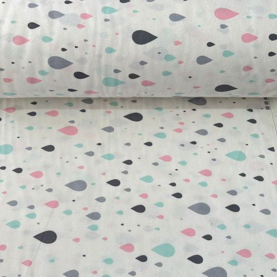 Renkli Balonlar Pazen Kumaş Mint