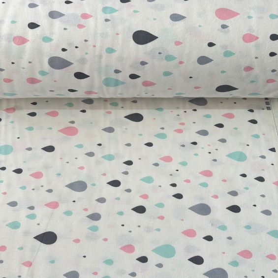 Renkli Balonlar Pazen Kumaş Mint