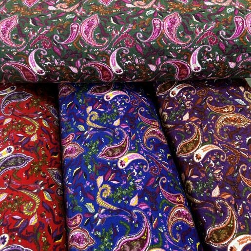 Büyük Şal Desenli Divitin-Pazen Kumaş