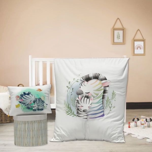 Tatlı Zebra Nevresim Takımı (Dikilmemiş)