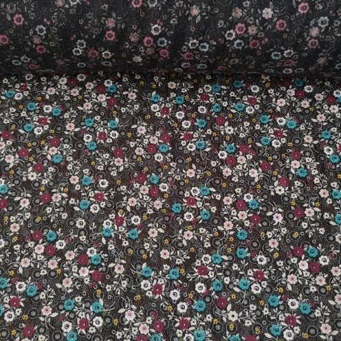 Minik Sarmaşık Tek En Viskon Kumaş Mint