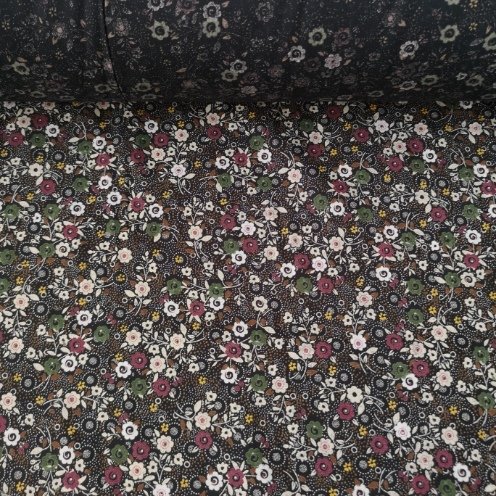 Minik Sarmaşık Tek En Viskon Kumaş Yeşil