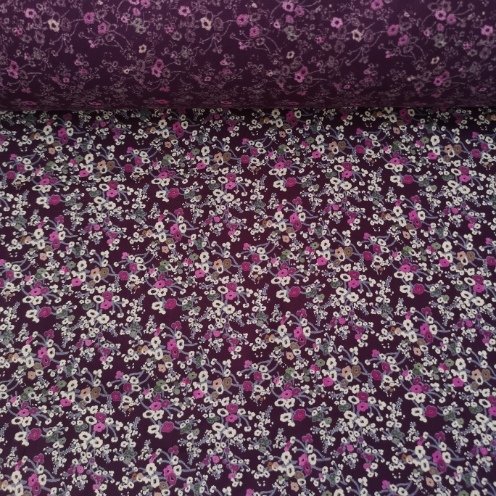 Minik Gelincik Tek En Viskon Kumaş Mor