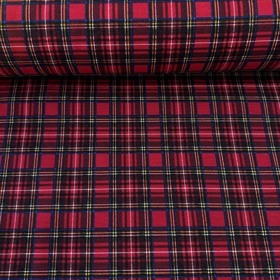 Kırmızı Mavi Kareli Duck Bezi