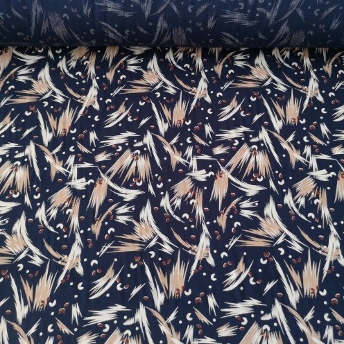 Fırça Desen Tek En Viskon Kumaş Lacivert