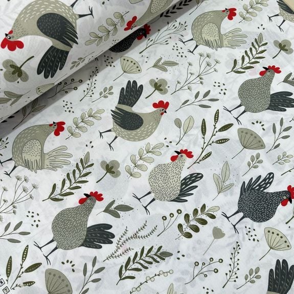 Horozlar Poplin Kumaş